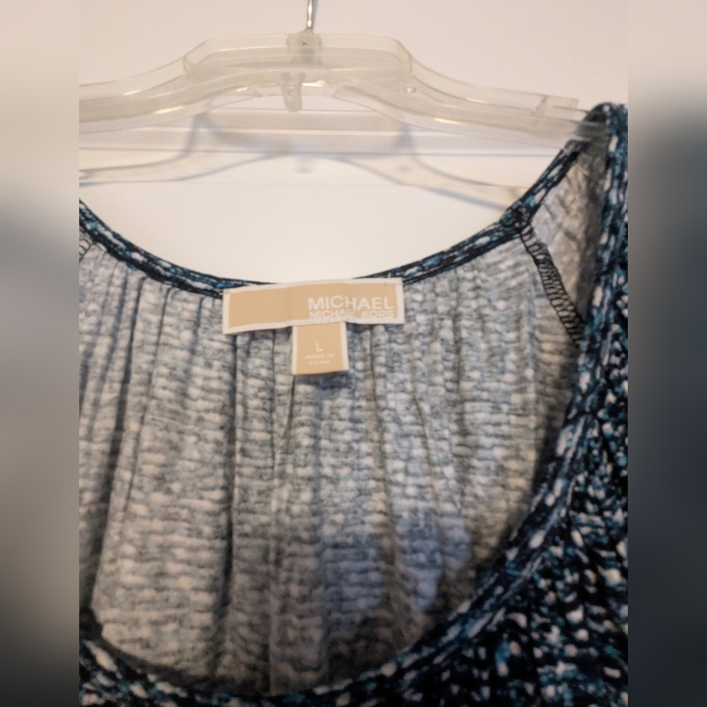 Michael Kors Teal Patterned Blouse - image 2